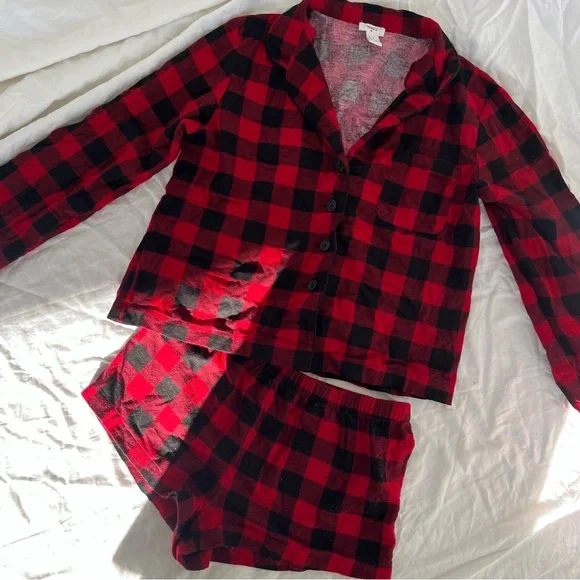 Red Black Flannel PJ Set - Picture 4 of 5